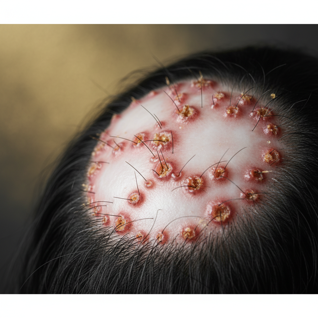 Clinical signs and diagnostic features in the context of Understanding Folliculitis Decalvans