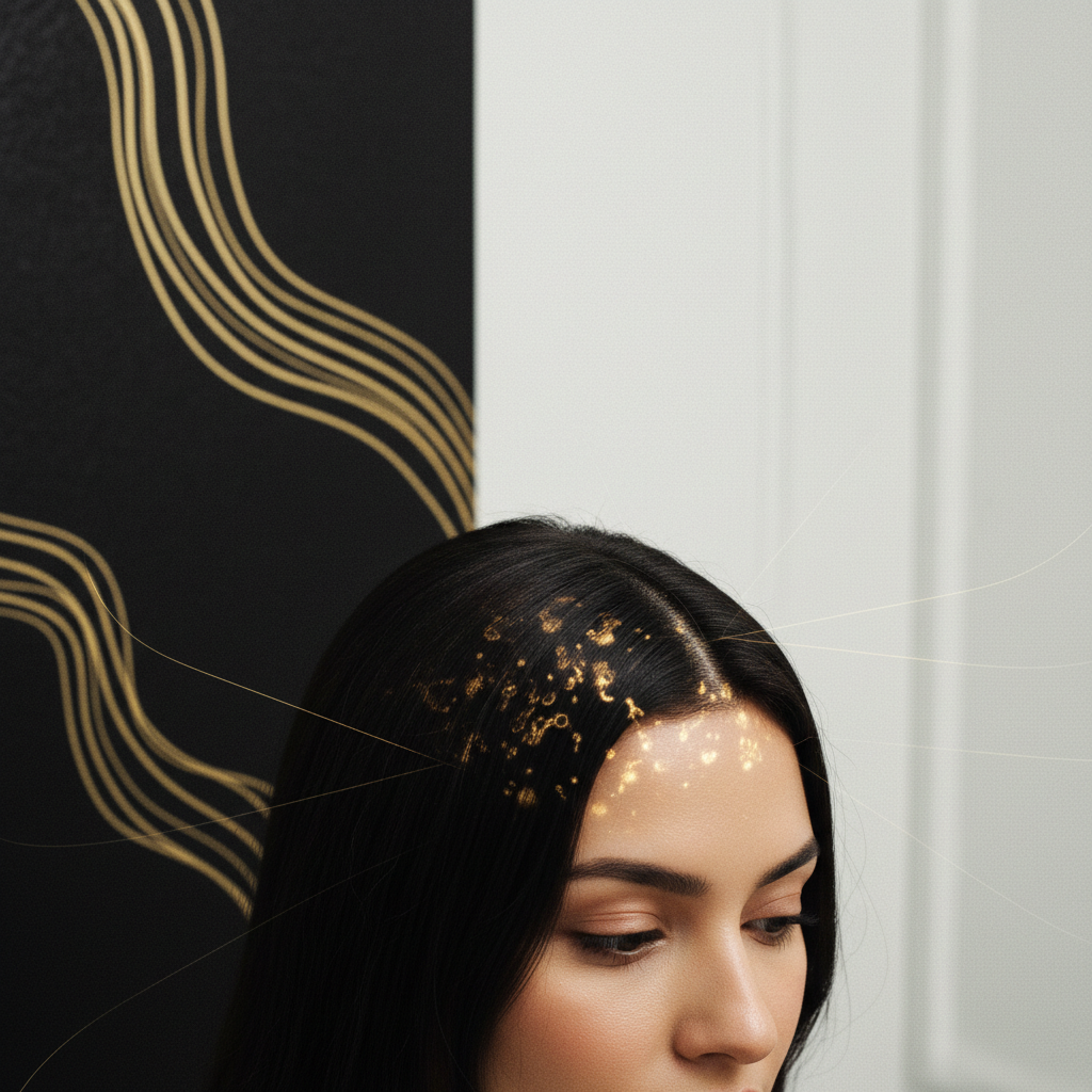 Close up of a dermatologist examining a healthy human scalp for understanding scalp microbiome balance