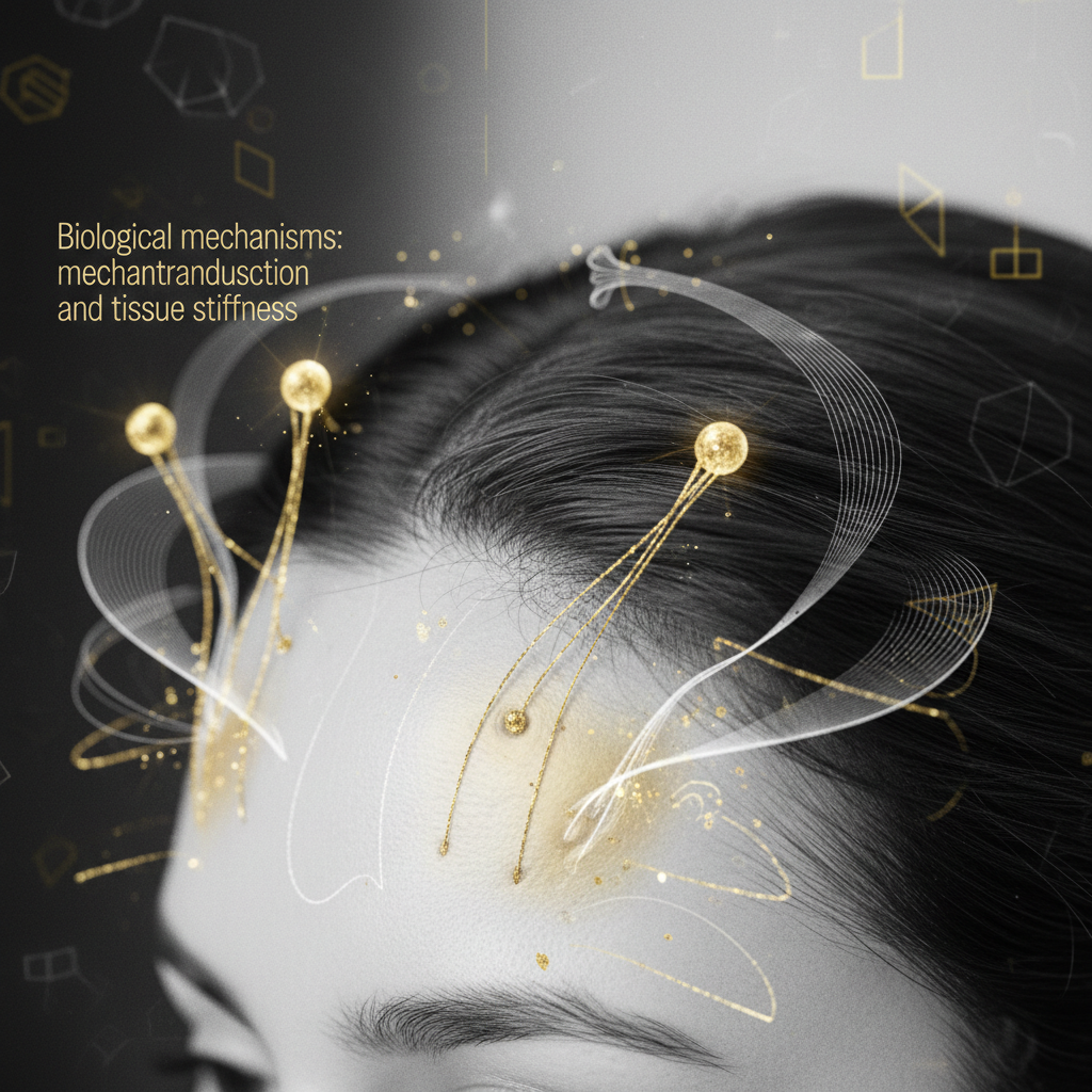 Biological mechanisms: mechanotransduction and tissue stiffness in the context of Understanding Scalp Tension