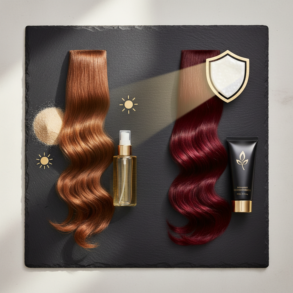 Comparing hair UV defence strategies in the context of UV Protection for Coloured Hair
